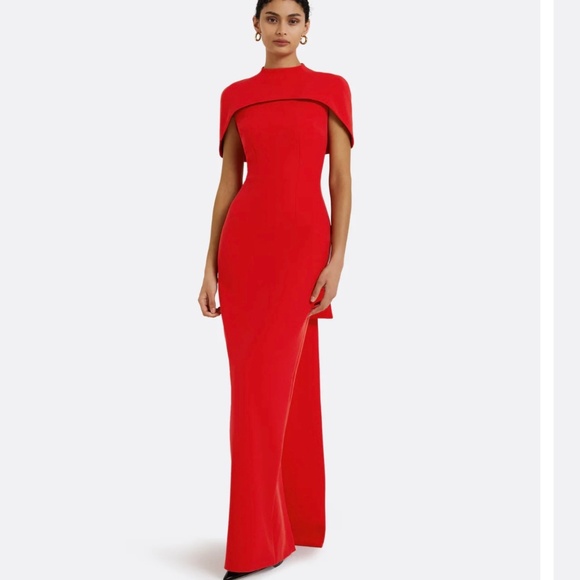 Safiyaa Kalika Scarlet Red Long Dress - Picture 1 of 2